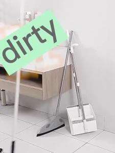 PRADO MALAYSIA Mop Broom Holder with Hooks Wall Mounted Storage Rack No Drilling Strong Adhesive Rak Penyapu Mop 拖把收納