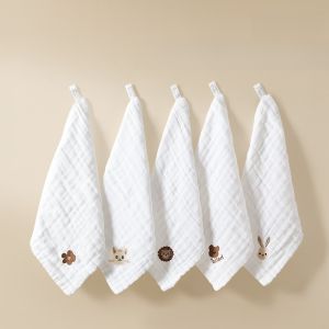 Ultra Soft Pure Cotton Muslin Newborn Baby Towel Children Full Cotton Square Handkerchief for Babies And Toddlers