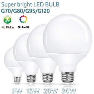 LED Bulbs E27 30W 20W 15W 9W 5W Energy Saving DC AC 220V 230V G80 G95 G120 LED Lamp Global Light Lampada Ampoule LED Lighting