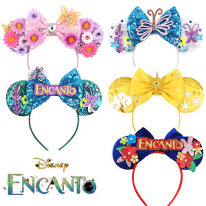 Encanto Oor Hoofdband Voor Volwassenen Disney Mickey Mouse Oren Haarbanden Vrouwen Strikken Haaraccessoires Meisjes Kids Party