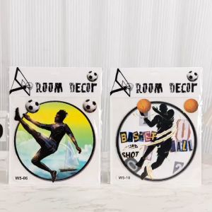 EHOME    T293 Childrens room painting basketball football boy room bedside decoration self-adhesive painting wallpaper 25cmx25cm Room Decor Wall Sticker