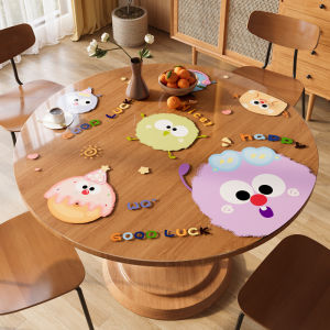 ovzf | Waterproof Oilproof Transparent Round PVC Table Mat