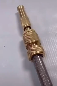 หัวฉีดน้ำทองเหลือง ชุดหัวฉีดน้ำแรงดันพร้อมข้อต่อสายยาง4หุน/6หุน ปรับระดับน้ำได้ เครื่องฉีดแรงดัน หัวรดน้ำต้นไม้ ล้างรถ