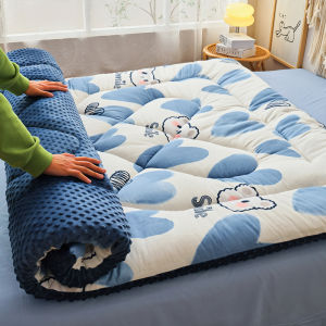 Foldable Soft Tatami Mattress 1.2m Single Child Size Bean Bag Bed Blanket Sleeping Pad Cushion Home Use Comfortable Cotton Fabric