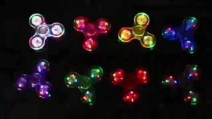 Fidget Spinner Glow in the Dark Toy Anti Stress Led Tri-Spinner Autism Luminous Spinners Kinetic Gyroscope for Children Adult
