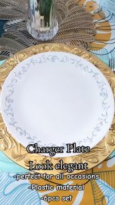 ELEGANT GOLD CHARGER PLATE OR PLACEMAT