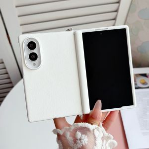 szhaiyu | For Samsung Galaxy Z Fold 8 Z Fold 8 Wide For Magsafe Leather Candy Color Matte Case With Hinge Protection Shockproof Cover