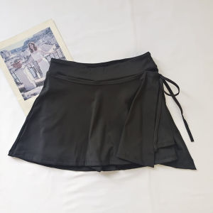 High Waist Running Fitness Sports Skirt Pants Butterfly Knot Tie Side Slit Quick Dry Breathable Ladies Sportswear Shorts