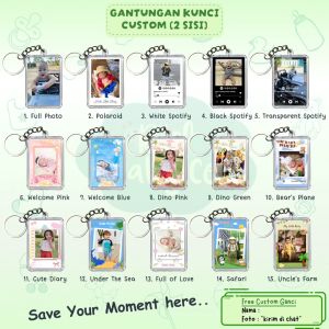 Riel.co - (GANCI CUSTOME BABY KIDS) - Gantungan Kunci Akrilik / Gantungan Kunci Custome / Gantungan Kunci Foto Dua Sisi / Keychain / Ganci