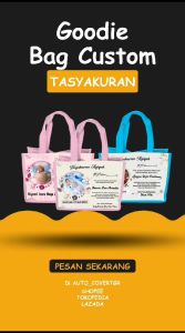 Tas Souvenir Goodie Bag Tasyakuran Aqiqah / 7 bulanan / 4 bulanan / khitan / Kantong Berkat Custom Nama / Foto