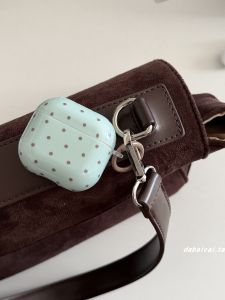 Green Polka Dot Wireless Bluetooth Earphone Case Protective Cover for Airpods1/2/3/4 Pro2 Pro3  EarPods Anti-Fall Simple