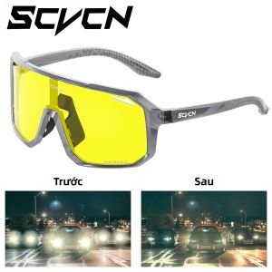Kính Thể Thao Phân Cực Chống Tia UV400 SCVCN Y2K Kính Đi Xe Đạp Ban Đêm Kính Thời Trang Dành Cho Nam Và Nữ