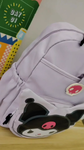 D1-7711 - KUROMI Design 40CM Korea Backpack / Beg Galas Sekolah Rendah & Menengah / Kanak-Kanak Kids Backpack