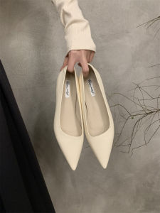 Elegant Fairy Style French Pointed Toe Slip-On Grandmother Shoes Womens Soft Bottom Versatile Commute Mary Jane Single Shoes