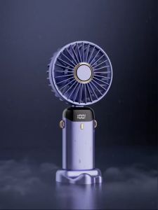 2023 New Portable Hand-Held Fan Office Desktop Multifunctional Folding Double-Headed Small Electric Fan With A Neck Lanyard