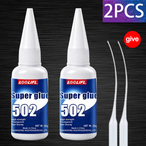 LOOLIFL | 20G Super Glue 502 Multi Purpose Instant Strong Adhesive Quick High Bond For DIY Crafts Jewelry Plastic Wood Metal Repair Tools
