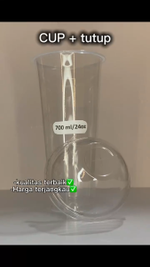 (SUMMER PLASTIC)[50PCS] CUP GELAS OVAL + TUTUP LID / U CUP PLASTIK BAHAN PP TEBAL 22oz 550ML |GELAS PLASTIK | TUTUP CUP CEMBUNG | GELAS CUP PLASTIK BOBA ANTI TUMPAH
