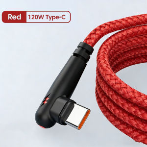 NNBILI 90 Degree Elbow USB Type C Cable 120W Fast Charging Phone Charger Data Cord For Samsung Xiaomi Huawei Quick Charge Cable