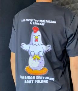 Kaos Peternak Ayam Broiler Community Pejuang Fcr Sengsara Dikandang Senyum Pulang - Kaosilogis
