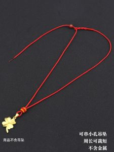 Gold Pendant Hanging Cord DIY Handwoven Black Red Rope Necklace for Children Women Fresh out Fashion Jewelry Accessories