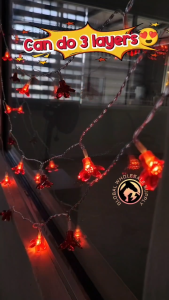 SOLAR Sakura Crystal String Light Chinese New Year CNY Light Fairy Light Lampu Lip Lap Cherry Blossom Light Lampu Hiasan