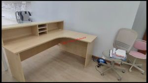 L Shape Reception Counter Table/Cashier Counter Table/Receptionist Table/Office Table/Meja Kaunter/Meja Pejabat