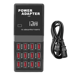 Portable 12 Ports 5V 1.5A-3.5A Travel Desktop USB Charger Hub Multi USB Charging Station For Mobile Phone Tablet US EU AU Plug