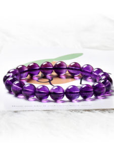 SIFUYUAN | Natural Amethyst Beads Bracelet Three Circle Fortune Boosting