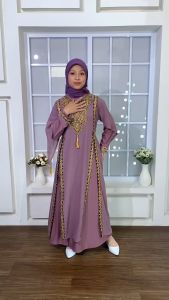 Abiyyuco TA9019Anak | Abaya Turkey Anak Perempuan Tanggung Terbaru Turki Remaja Turkiy Hitam Putih dan Warna Mewah