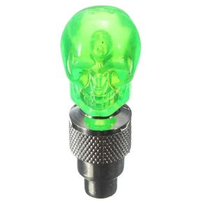 1 Gói Nắp Van Lốp Xe Đạp Hình Đầu Lâu Có Đèn LED Và Tính Năng Bật/tắt Rung