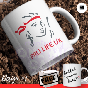 PRU LIFE UK MUG With BOX (LIMITED EDITION WHOLESALE 15 PCS) FREE 1 MUGS