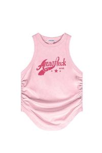 a Run of Luck 2025 New Womens Vintage Distressed Sleeveless Sweet Cool Trendy Top Street Style Cotton Summer Casual Vest