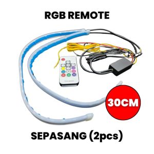 Lampu LED Alis RGB Remot 12V Lampu Alis Mobil / Motor