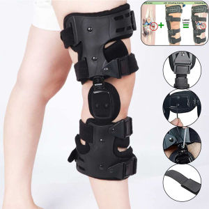 Adjustable Hinged Knee Brace Knee Immobilizer Medical ROM Knee Brace Support for Knee Pain Arthritis ACLPCL Meniscus Tear Injuries/Post OP Recovery-For Right Leg