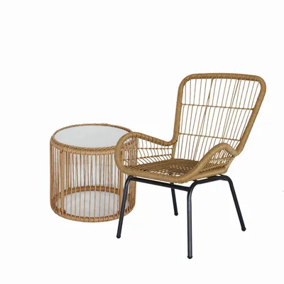 Outdoor Rattan Sofa and Chair Set Compact Design Patio Garden 3-4 Pieces