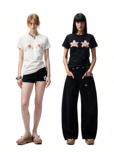 1JINN STUDIO | Summer Print Loose Short Sleeve T-Shirt Women