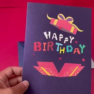 Thiệp Chúc Mừng Sinh Nhật 3D Pop Up - Thiệp Chúc Mừng Kỷ Niệm Sáng Tạo Dành Cho Các Dịp Kỷ Niệm Quan Trọng Thích Hợp Cho Mọi Lứa Tuổi