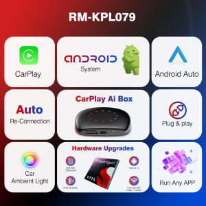 Ezonetronics | Ezonetronics CarPlay Android Ai Box: Wireless Android Auto via Qualcomm 6115 8-core 4G+64G/8+128G Plug-Play Built-in GPS.