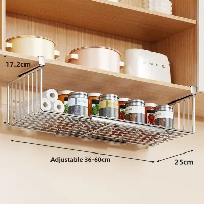 XUNHUAI | Hanging Storage Shelf Kitchen Cabinet Under Rack