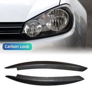 ABS Headlight Eyebrow for Volkswagen VW Golf 6 VI MK6 GTI GTR GTD 2008 - 2013 Car Head Light Eyelids Cover Trim Stickers