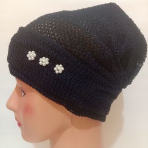 Kerpus rajut Ciput manik topi hijab instan turban cantik oleh oleh umroh haji Ciput nenek terbaru