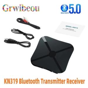 KN319 Bluetooth 5.0 Transmitter Receiver 2 in 1 Stereo Audio Receiver Converter Wireless Adapter With RCA 3.5MM AUX For Car PC