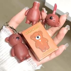 KEKEMOOD Parker Bear Cloud Mist Lip Glaze - Lip Cream Matte Velvet Beruang Lucu Gantungan Kunci