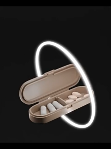 PP Mini Portable Pill Storage Box With Magnet | Medicine Small Storage Holder Kotak Penyimpanan Ubat 迷你便携小药盒