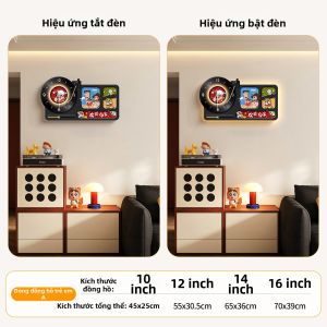 CTYLIGHTZ | Đồng Hồ Treo Tường Phong Cách Dopamine có Lịch Vạn Niên