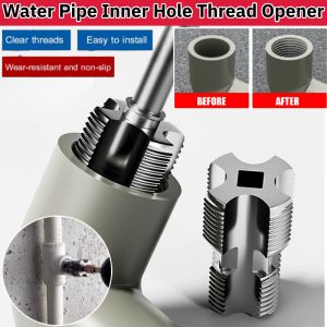 Water Pipe Inner Hole Thread Opener Inner Hole Thread Cutting Tool Water Pipe Punching Tool PVC Plastic Pipe Threading Tool