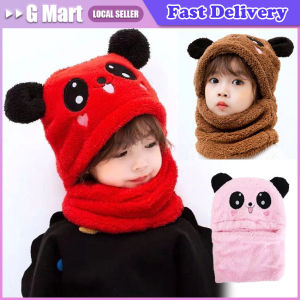 Hot Sell Autumn and Winter Warm Childrens Hats and Neck Gaiter Set Rabbit Hat Girls Fleece Hat