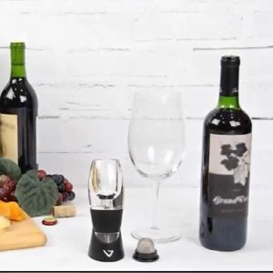 Wine Decanter Professional Red Wine Decanter Pourer with Filter Stand Holder Vodka Quick Air Aerator for Home Dining Bar Essential Set