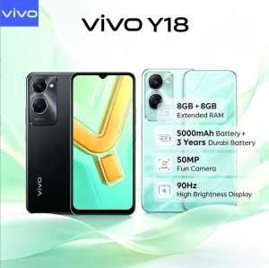 vivo | 2026 New official VIVO Y18 8+256GB 90Hz 5000mAh High-Performance Smartphone - Unlocked for Global Use