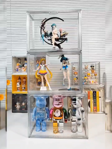 Transparent Display Box Acrylic Popmart Display Case Blind Box Organiser Figurine Display